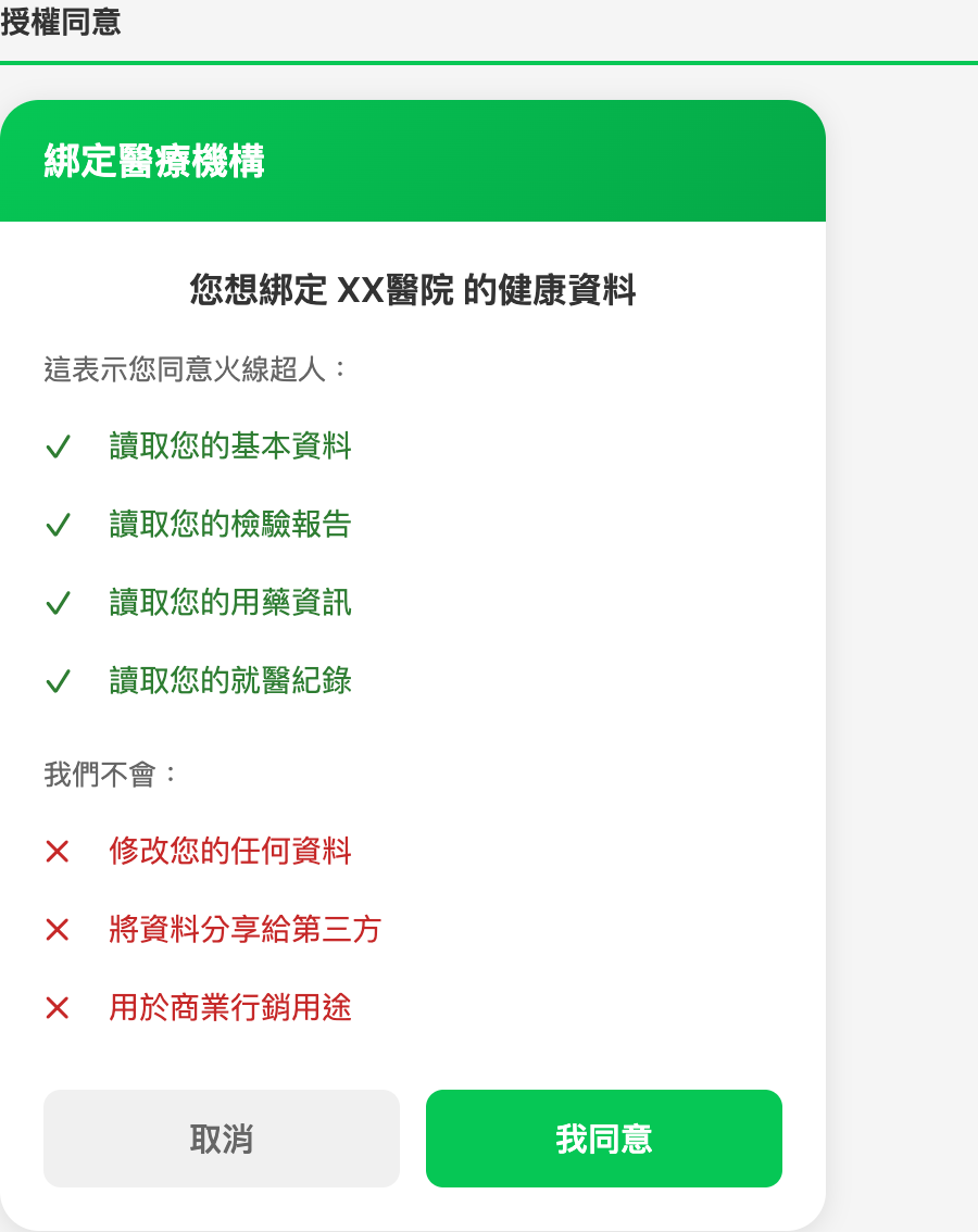 授權同意對話框