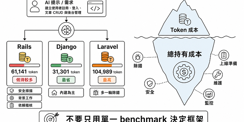 Vibe Coding 的經濟學：Rails、Django、Laravel 誰最省 token（一篇中肯的解讀）